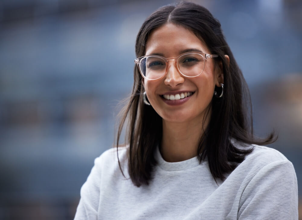Woman,,Portrait,And,Smile,With,Glasses,In,Closeup,,Entrepreneur,And Woman,,Portrait,And,Smile,With,Glasses,In,Closeup,,Entrepreneur,And